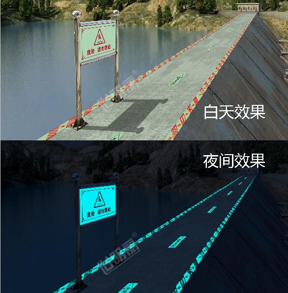 Inorganic self-luminous floor tiles solve the problem of nighttime inspection and strengthen the safety protection line
