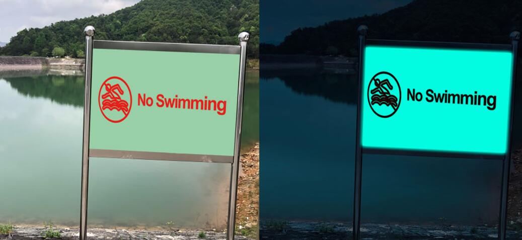 Application of Inorganic Self-Luminous Warning Signs in the Power Industry