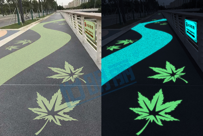 Inorganic Self-Luminous Floor Markings Empower Garden Landscape Upgrade to Create All-Day Distinctive Nightscape